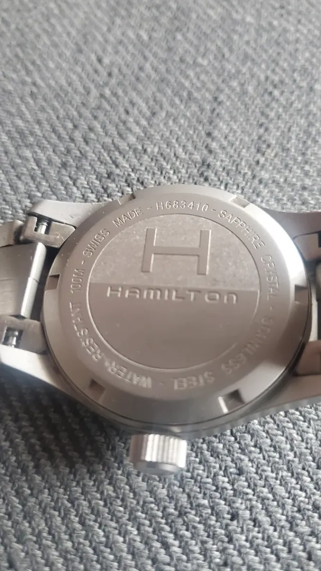 Reloj Hamilton Khaki Mujer Negro/Plata
