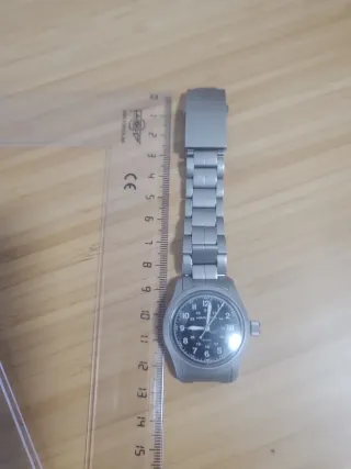 Reloj Hamilton Khaki Mujer Negro/Plata