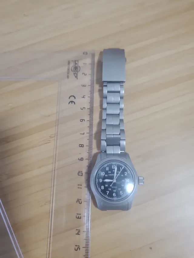 Reloj Hamilton Khaki Mujer Negro/Plata