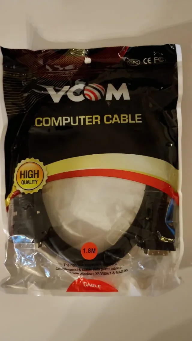 Cable DVI VCOM 1.3m Negro