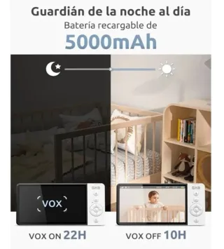 Vigilabebés GHB 5" HD NUEVO | Rotación 350º