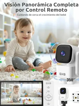 Vigilabebés GHB 5" HD NUEVO | Rotación 350º