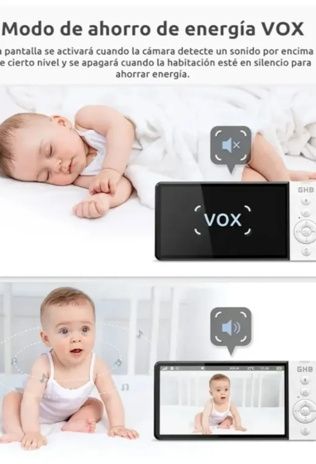 Vigilabebés GHB 5" HD NUEVO | Rotación 350º