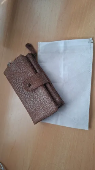 Cartera monedero marrón