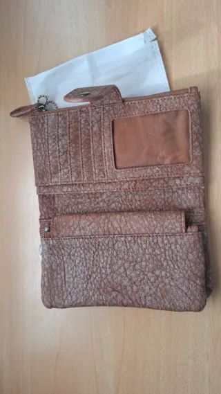 Cartera monedero marrón
