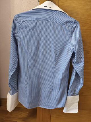 Camisa Sacoor Brothers Rayas Azul Talla S