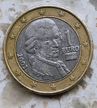 Moneda 1 Euro Mozart 2002 Austria Precio a negocia