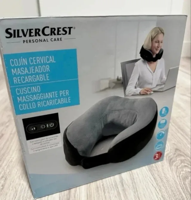 Cojín Masajeador Cervical SilverCrest Recargable