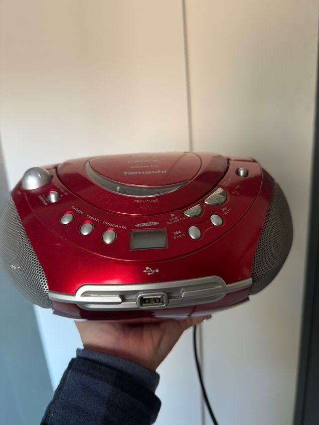 Radio CD Tamashi MP3 USB Rojo