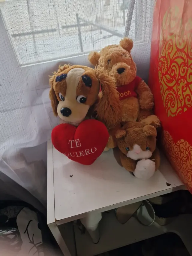 Lote de peluches: Oso, perro y gato