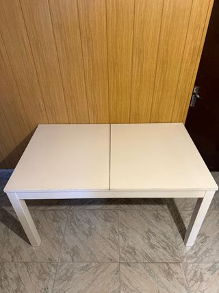 Mesa de comedor blanca extensible