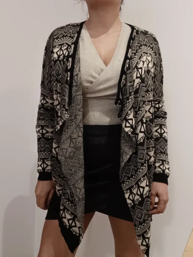 Cárdigan estampado geométrico talla única