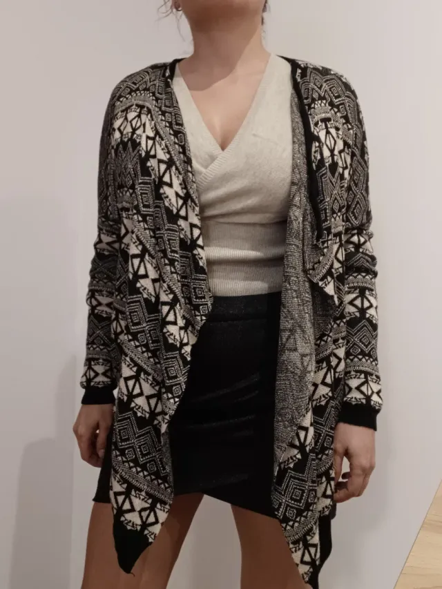 Cárdigan estampado geométrico talla única