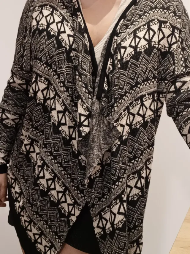 Cárdigan estampado geométrico talla única