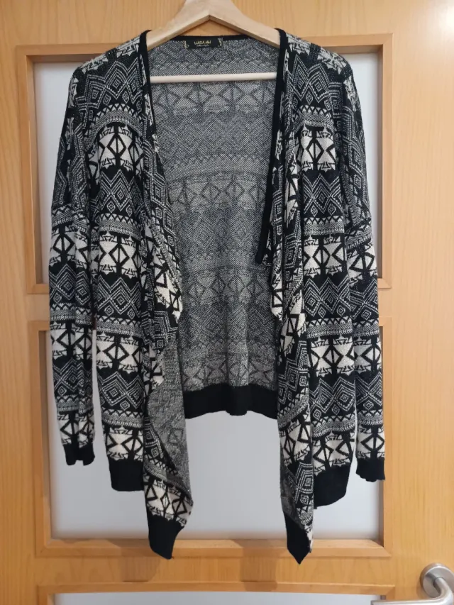 Cárdigan estampado geométrico talla única