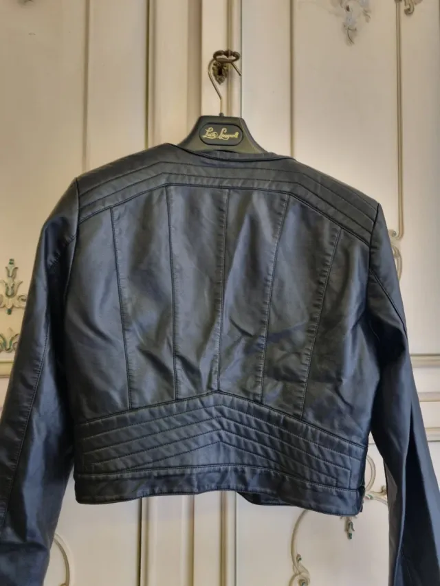 Giacca ecopelle nera taglia 40