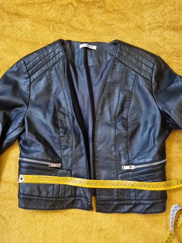 Giacca ecopelle nera taglia 40
