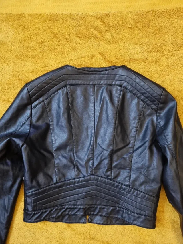 Giacca ecopelle nera taglia 40