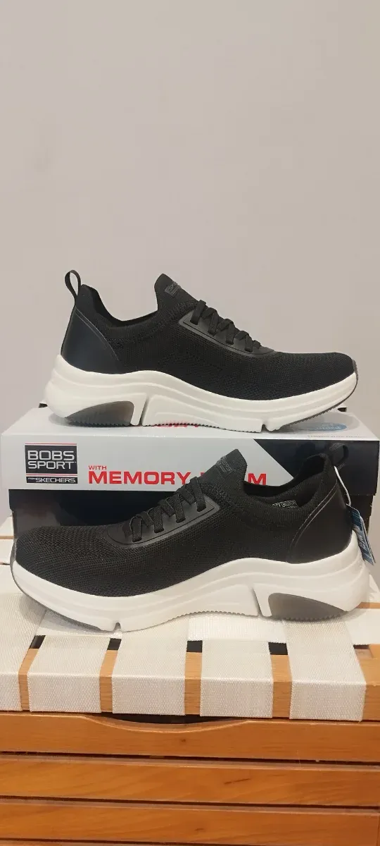 Zapatillas Skechers Bobs Sport Mujer Negras