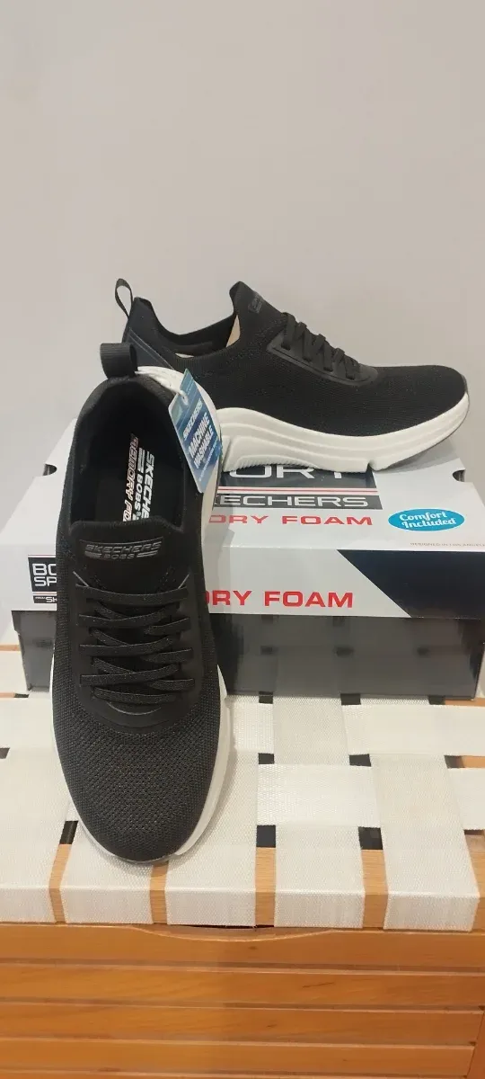 Zapatillas Skechers Bobs Sport Mujer Negras