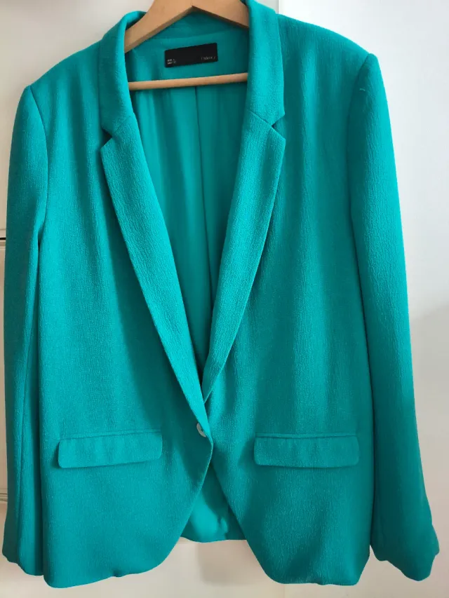 Blazer fino color turquesa talla L