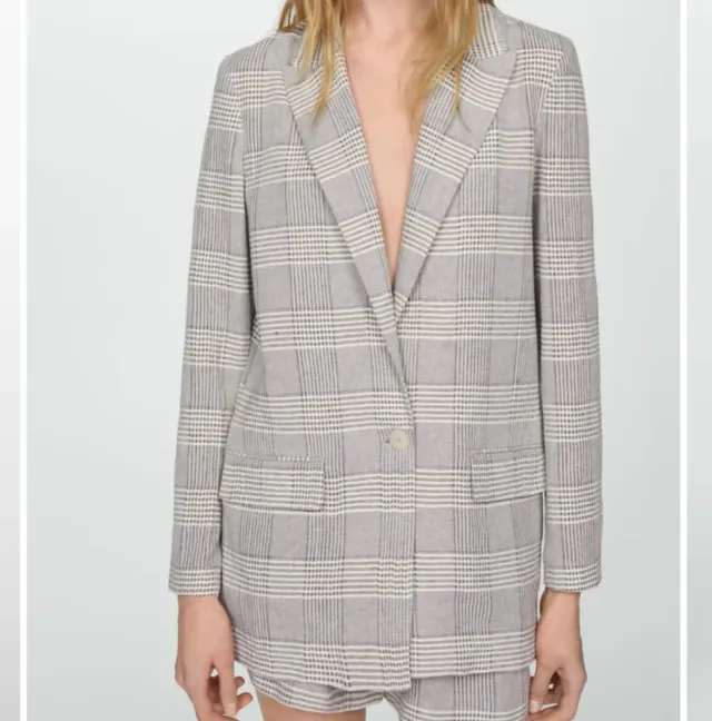 Blazer cuadros gris Talla M