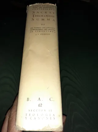 Libro  Sacrae Theologiae Summa,1961 de los Padres