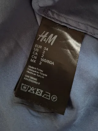 Blusa H&M azul tamanho 34