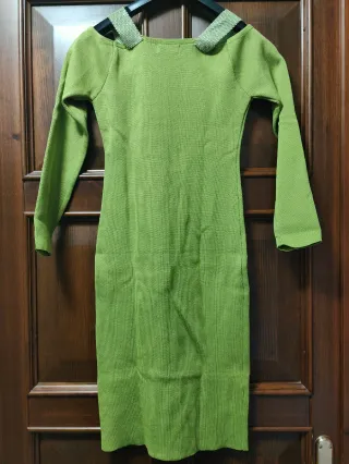 Abito verde mela con strass NEW JERSEY