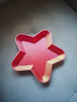 Vassoio Svuotatasche Stella Rosso Oro