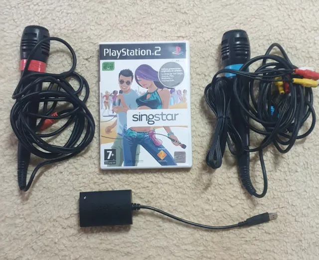 Consola PS2 plata + Mando + Singstar