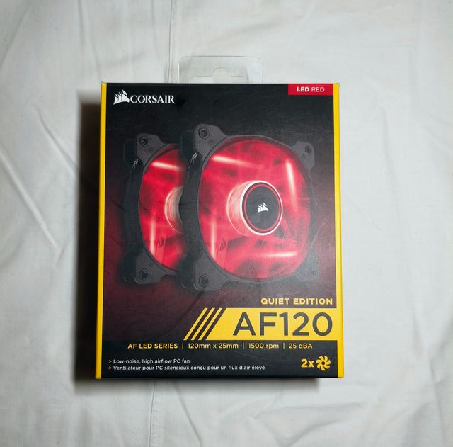 2x Ventoinhas Corsair AF120 LED Vermelho