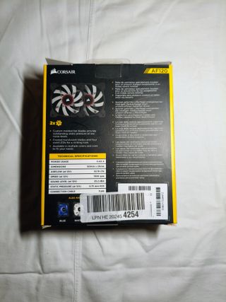 2x Ventoinhas Corsair AF120 LED Vermelho