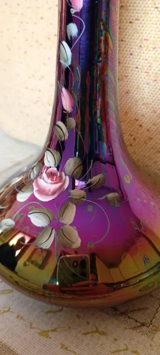 Vaso Murano Cangiante Fiorato