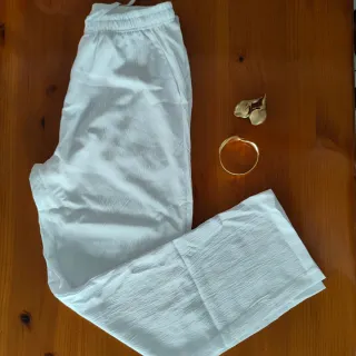 Pantalón Boho Blanco Talla Única