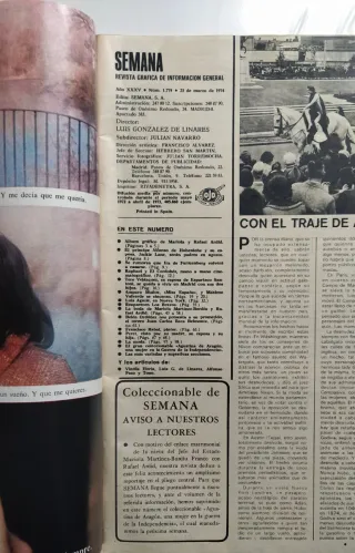 Revista Semana marzo 1974