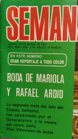 Revista Semana marzo 1974