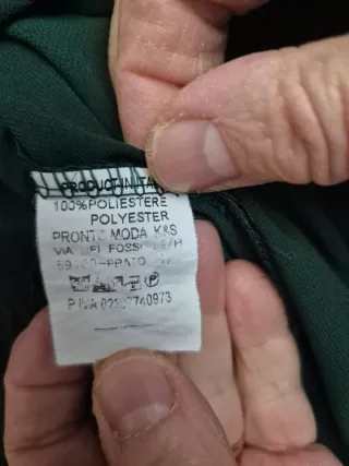 Blusa gasa manga larga mujer verde