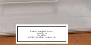 1 Cajón Congelador Siemens