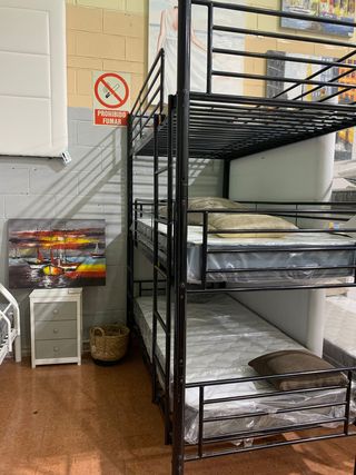 Litera Triple Metálica Negra AS110-3