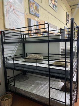 Litera Triple Metálica Negra AS110-3