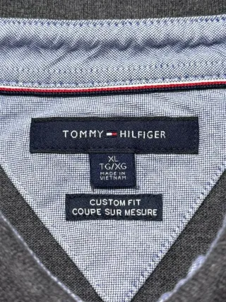 Polo Tommy Hilfiger Grigio Uomo XL