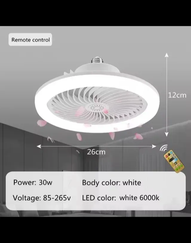 Ventilador Techo LED Blanco 30W Nuevo