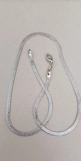 Collar "I Love Jesús" vintage, chapado oro blanco.