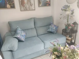 Sofá Cama Tela Azul