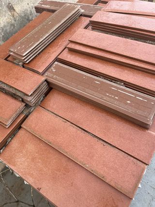 Baldosas para terraza color terracota