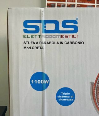 Stufa a parabola SDS Carbonio 1100W
