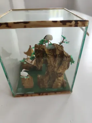 Miniatura Paesaggio Cinese Pagoda Ponte Cicogne