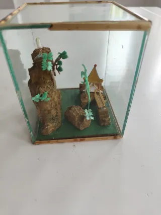Miniatura Paesaggio Cinese Pagoda Ponte Cicogne