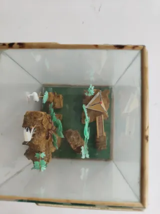 Miniatura Paesaggio Cinese Pagoda Ponte Cicogne